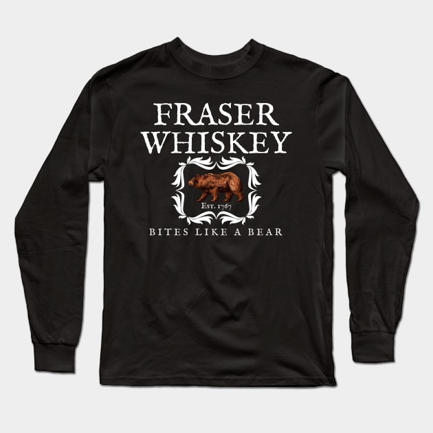 Fraser's Whiskey Bites Like a Bear Long Sleeve T-Shirt by MalibuSun